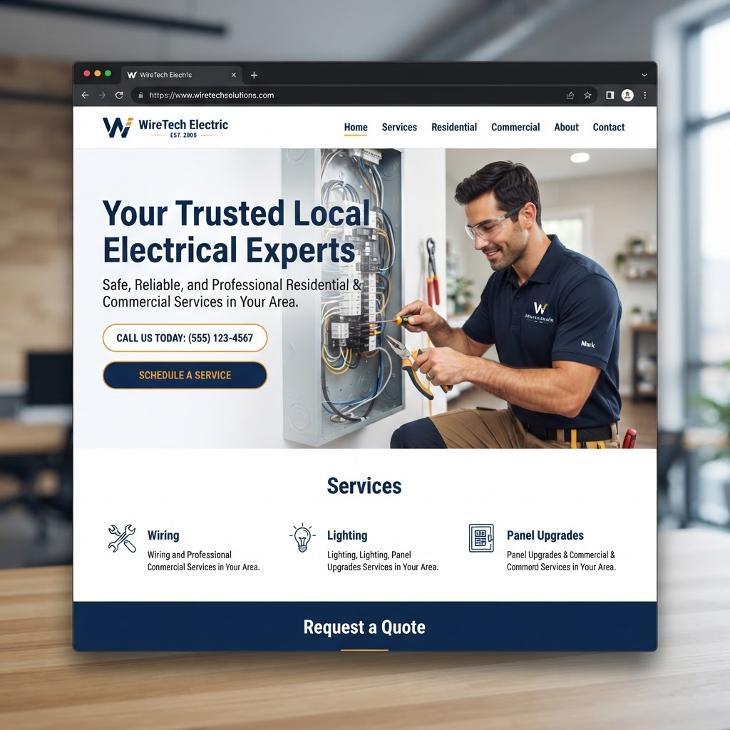 Website designed for Voltix Electrical